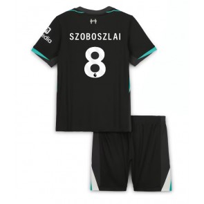 Billiga Liverpool Dominik Szoboszlai #8 Bortatröja Barn 2024-25 Kortärmad (+ Korta byxor)